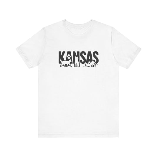 Kansas Cat letters Unisex Jersey Short Sleeve Tee
