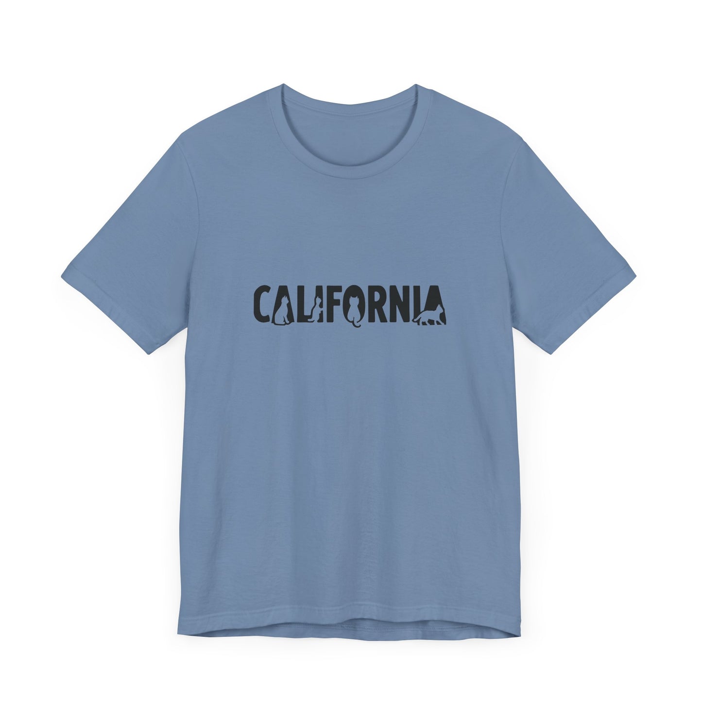 California cat letters Unisex Jersey Short Sleeve Tee