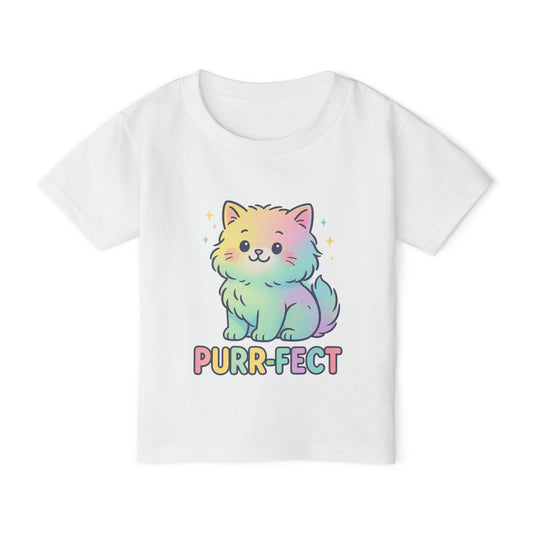Purr-fect rainbow Heavy Cotton™ Toddler T-shirt