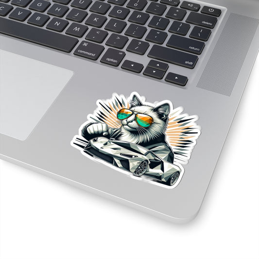 Cool Cat Driver - Laptop Decal