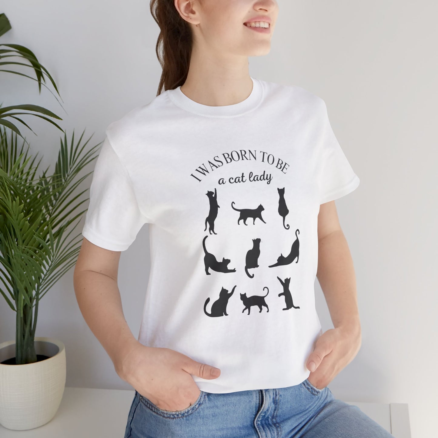 Born to be a Cat Lady Unisex Jersey Short Sleeve Tee