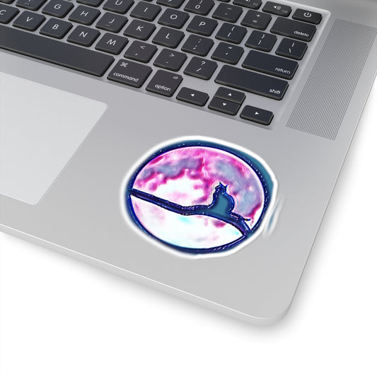 Mystical Cat Moon - Laptop Decal