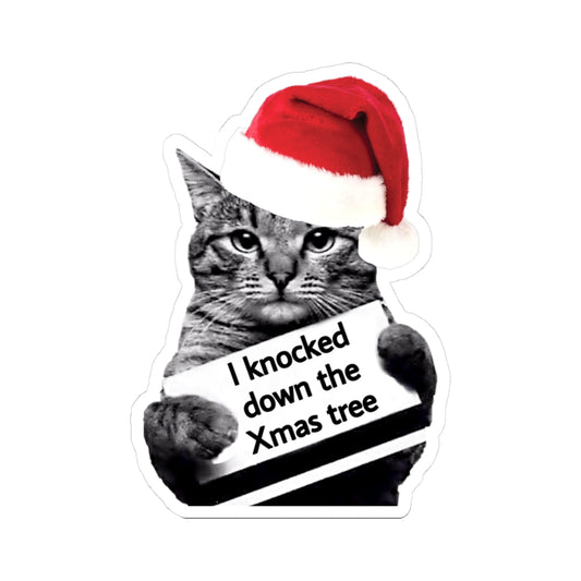 Christmas cat a980 - Laptop Decal