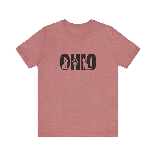 Ohio cat letters Unisex Jersey Short Sleeve Tee