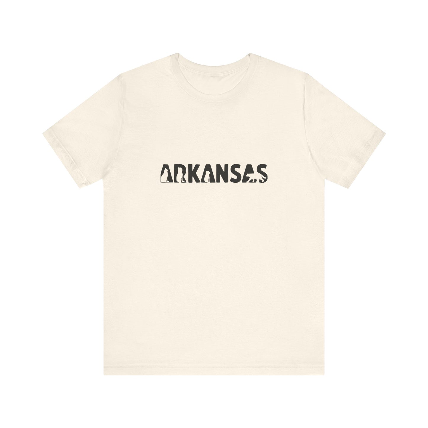 Arkansas cat letters Unisex Jersey Short Sleeve Tee