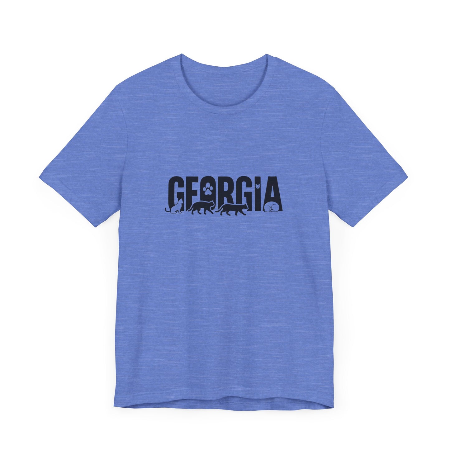 Georgia cat letters Unisex Jersey Short Sleeve Tee