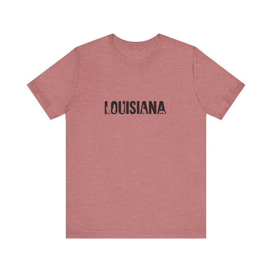 Louisiana cat letters Unisex Jersey Short Sleeve Tee