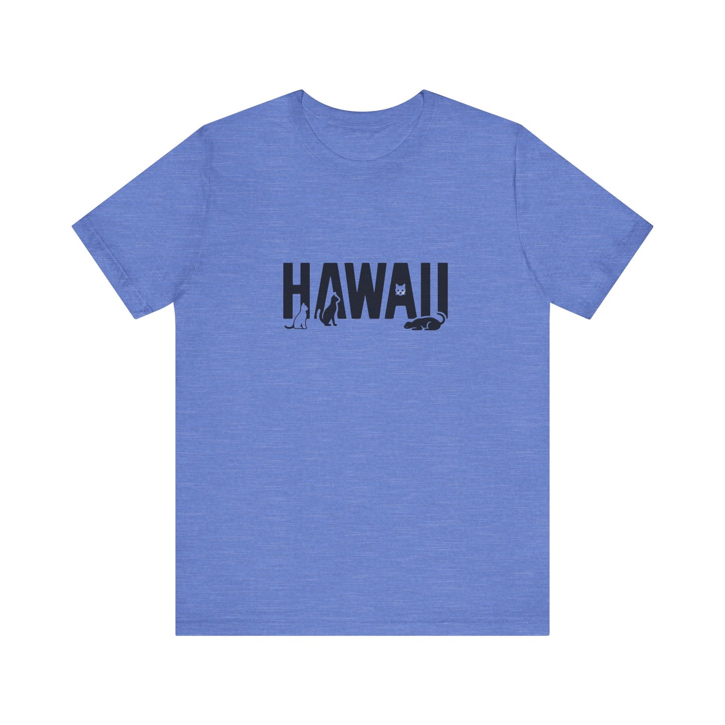 Hawaii cat letters Unisex Jersey Short Sleeve Tee