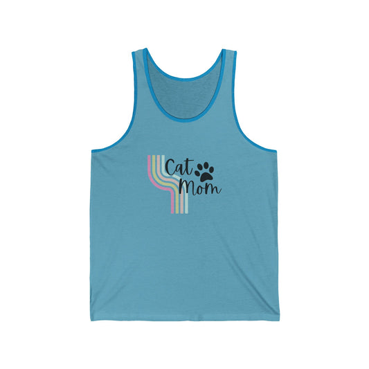 Cat mom Unisex Jersey Tank