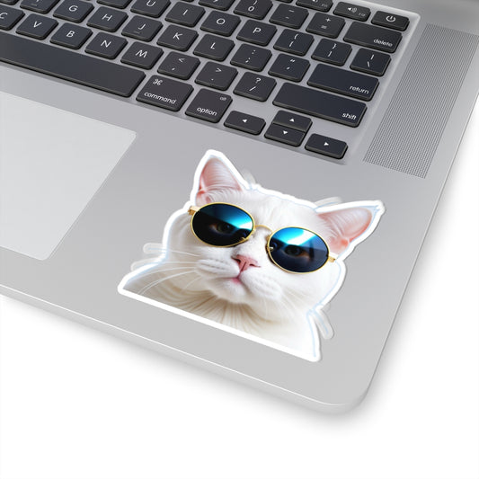 Happy cat a21 - Funny Laptop Decal