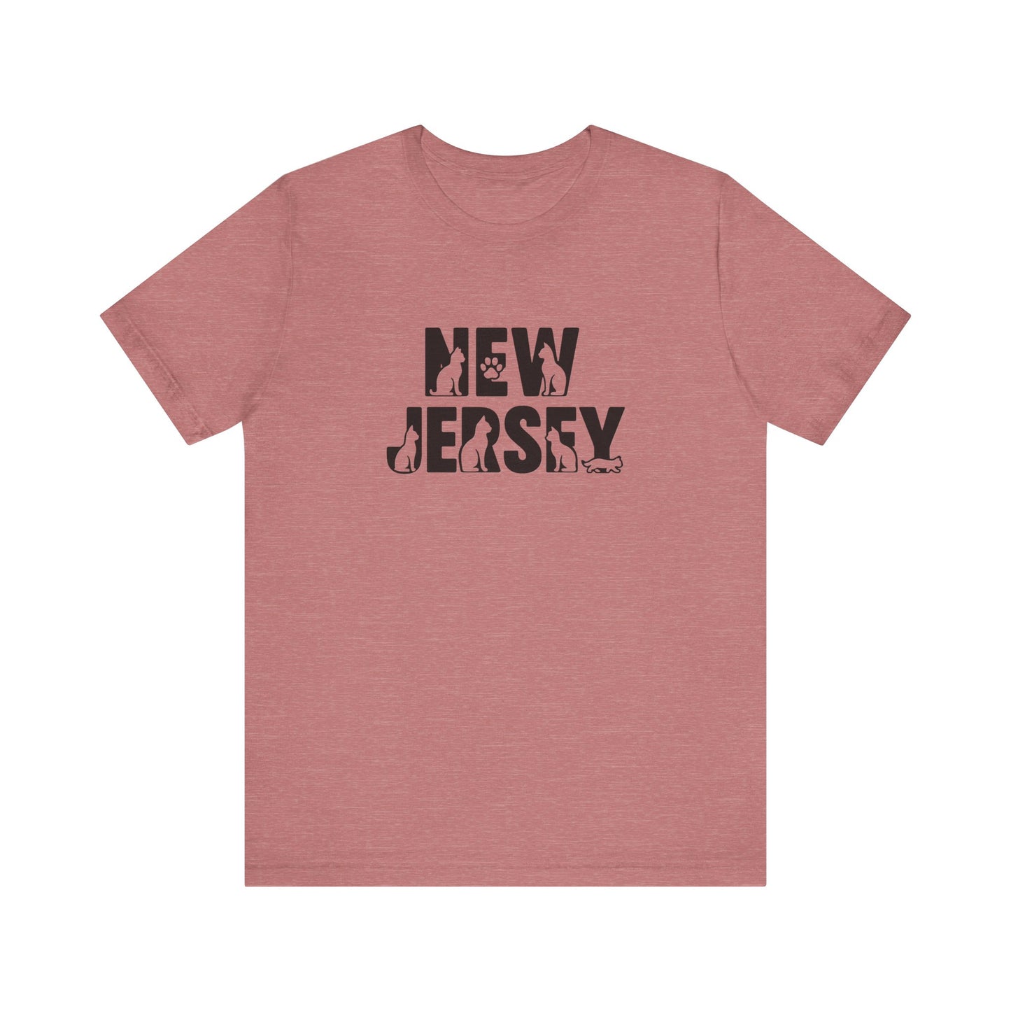 New Jersey cat letters Unisex Jersey Short Sleeve Tee