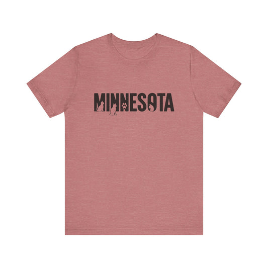Minnesota cat letters Unisex Jersey Short Sleeve Tee