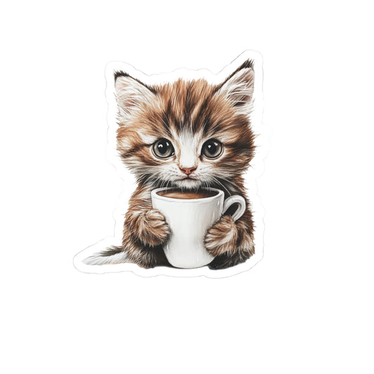 Coffee kitten - Laptop Decal