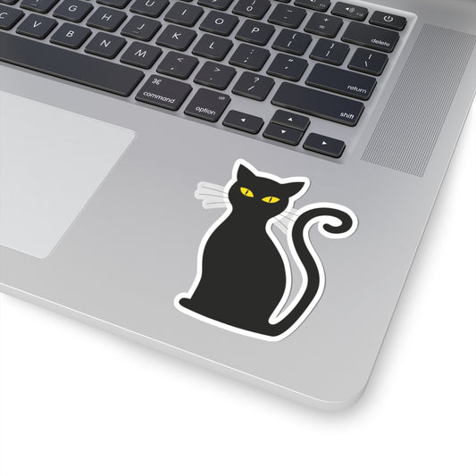 Large Black Cat - Laptop Decal