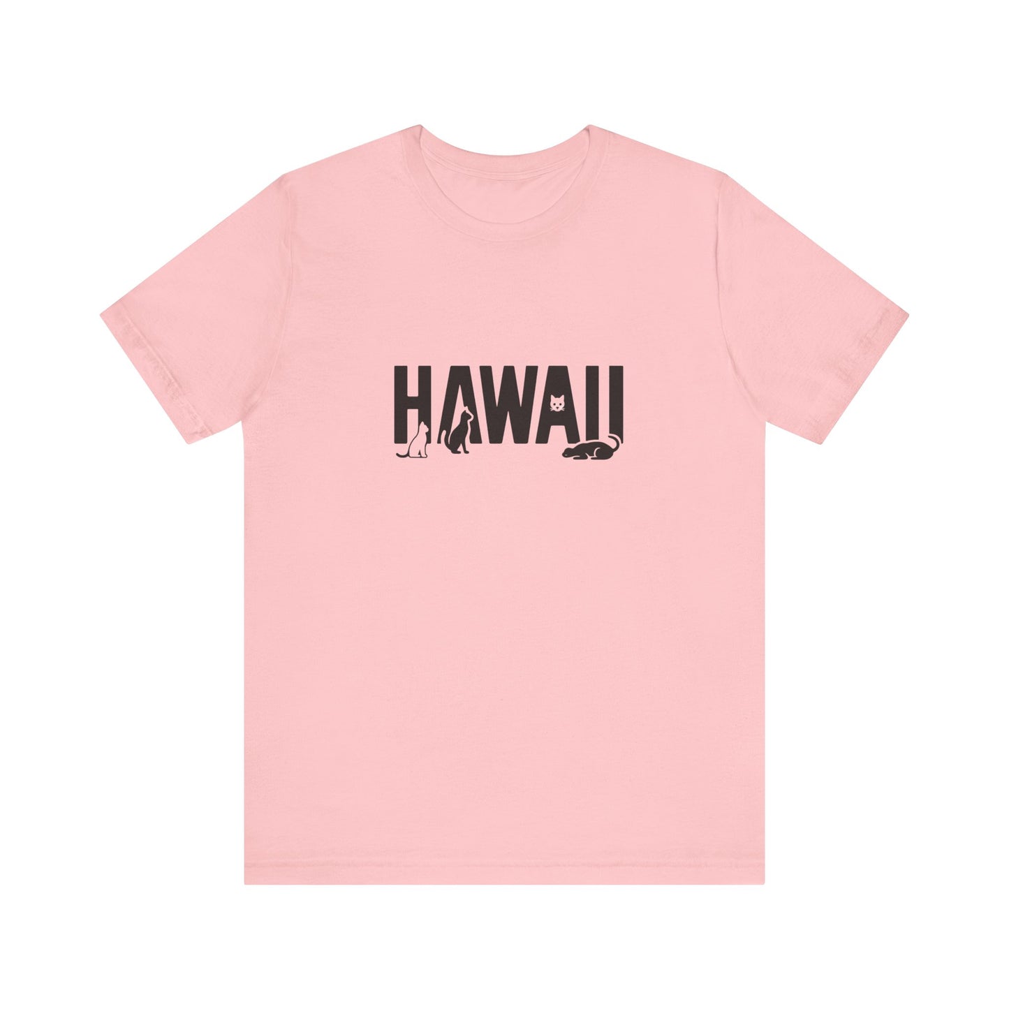 Hawaii cat letters Unisex Jersey Short Sleeve Tee