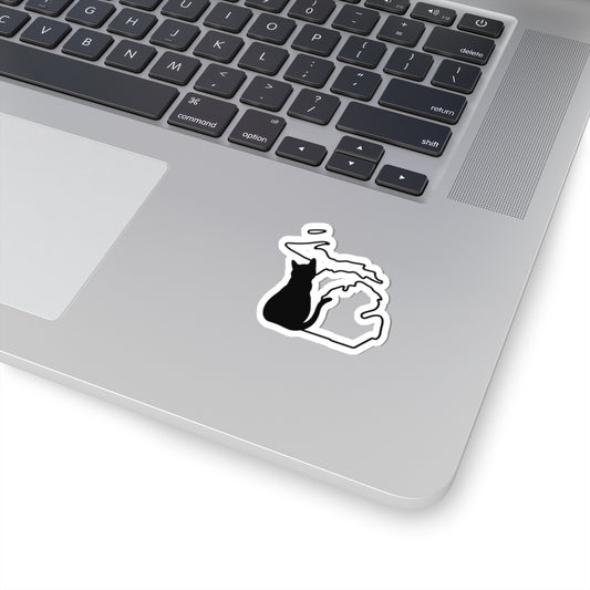 Michigan Cat Laptop Decal