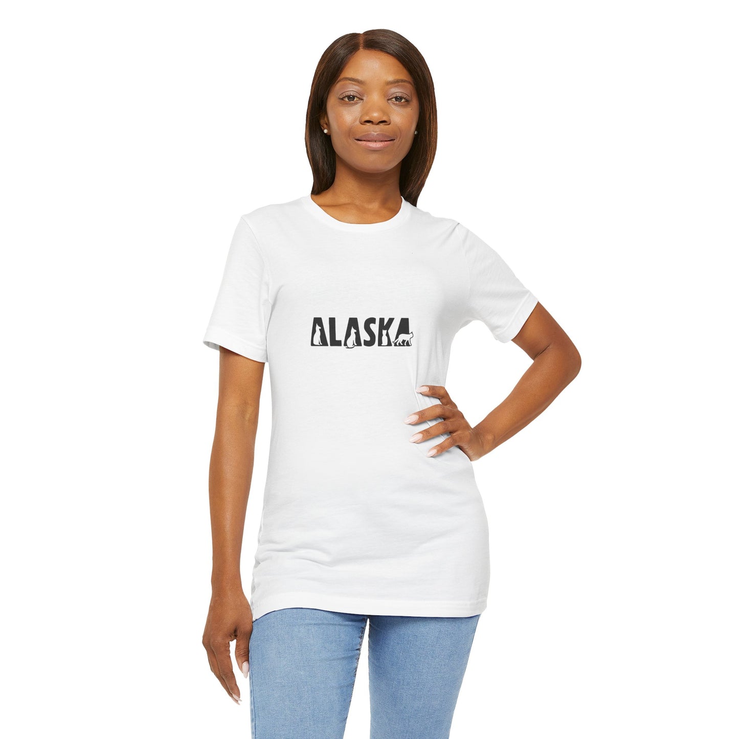 Alaska cat letters Unisex Jersey Short Sleeve Tee