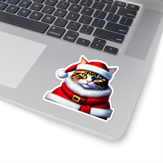 Christmas cat a514 - Laptop Decal