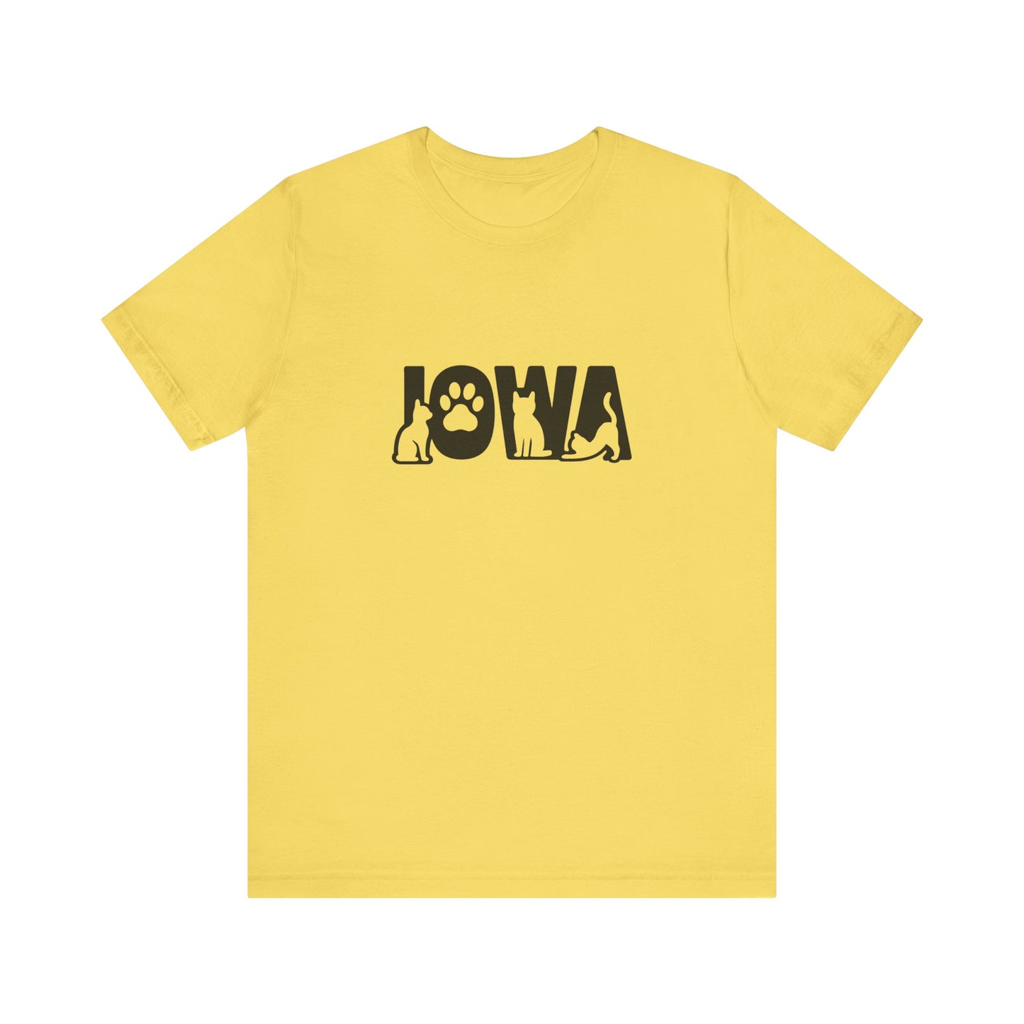 Iowa cat letters Unisex Jersey Short Sleeve Tee