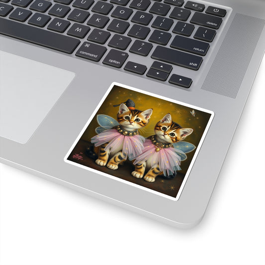 Magical Butterfly Cat Pink - Laptop Decal