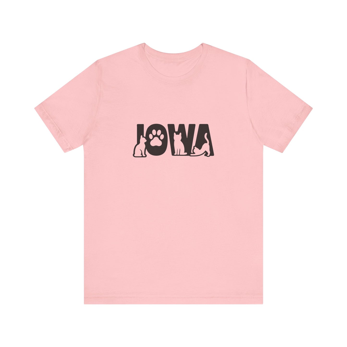 Iowa cat letters Unisex Jersey Short Sleeve Tee