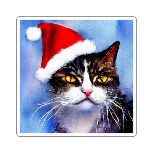 Christmas cat a627 - Laptop Decal