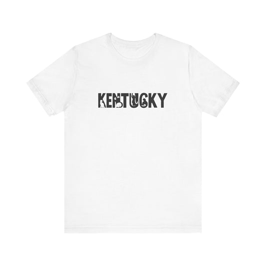 Kentucky cat letters Unisex Jersey Short Sleeve Tee