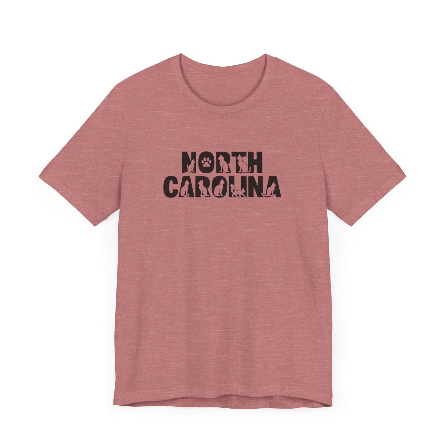 North Carolina cat letters Unisex Jersey Short Sleeve Tee
