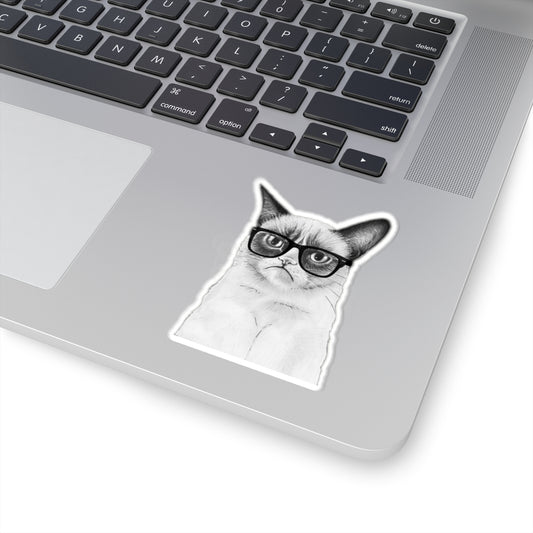 Crabby cat - a4 Funny Laptop Decal