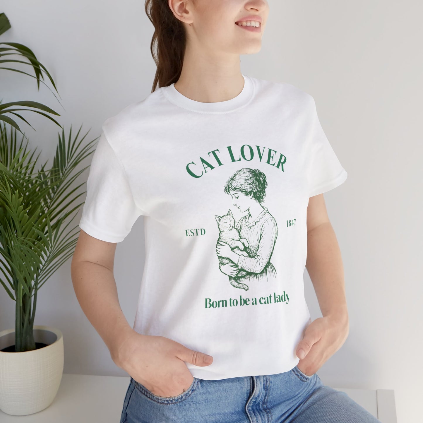 Born to be a Cat Lady Unisex Jersey Short Sleeve Tee