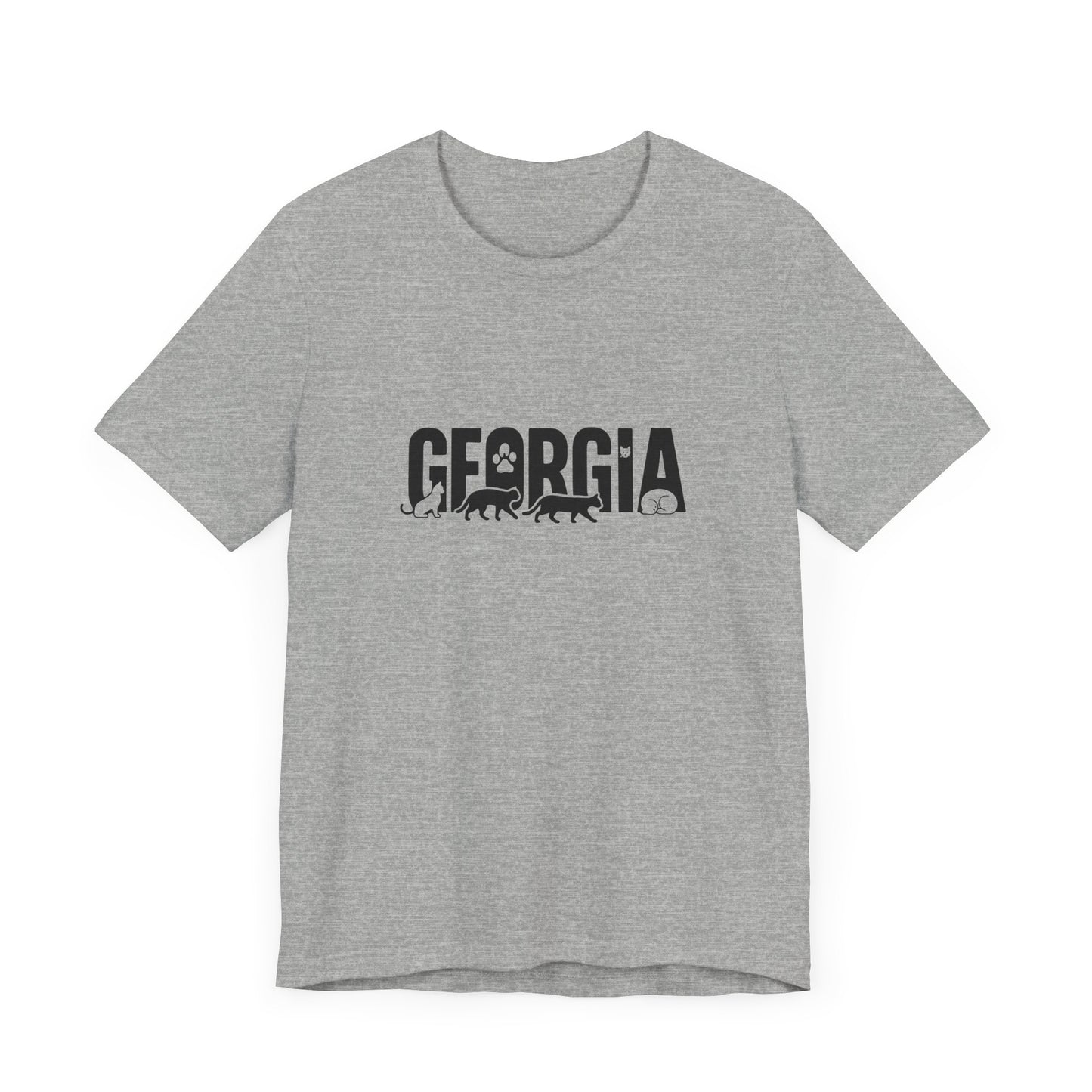 Georgia cat letters Unisex Jersey Short Sleeve Tee