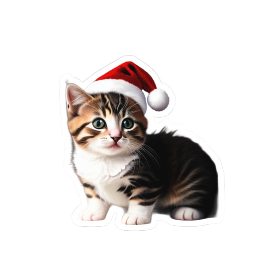 Christmas cat a612 - Laptop Decal