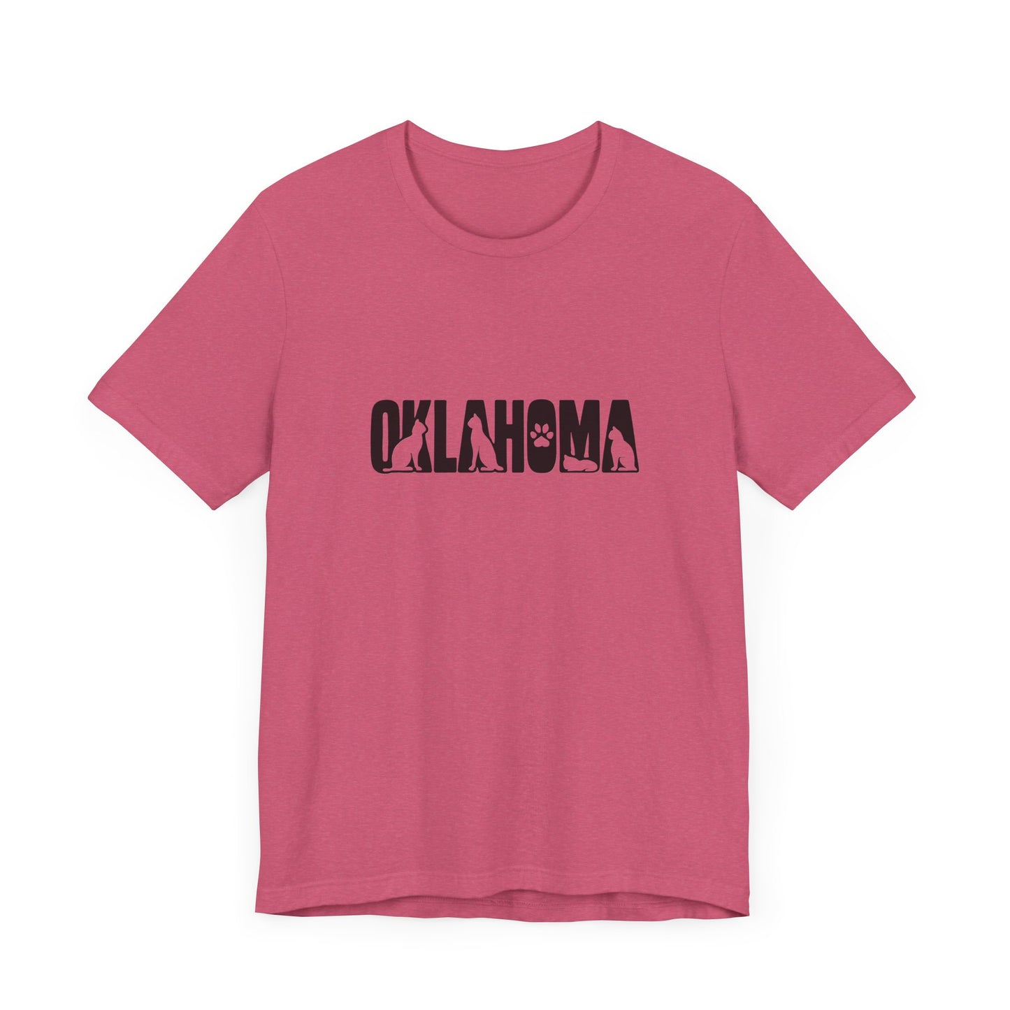 Oklahoma cat letters Unisex Jersey Short Sleeve Tee