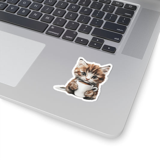 Coffee kitten - Laptop Decal