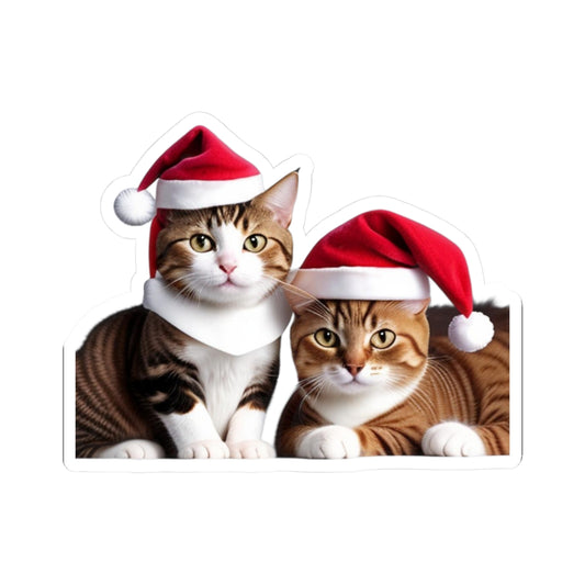 Christmas cat a349 - Laptop Decal