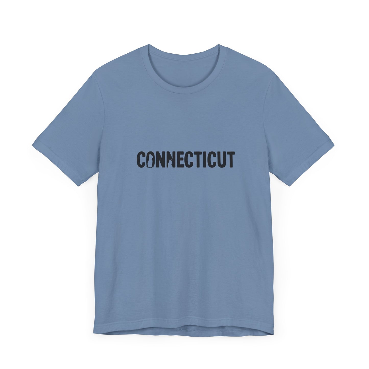 Connecticut cat letters Unisex Jersey Short Sleeve Tee