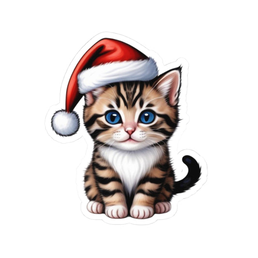 Christmas cat a726 - Laptop Decal