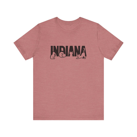 Indiana Cat Letters Unisex Jersey Short Sleeve Tee
