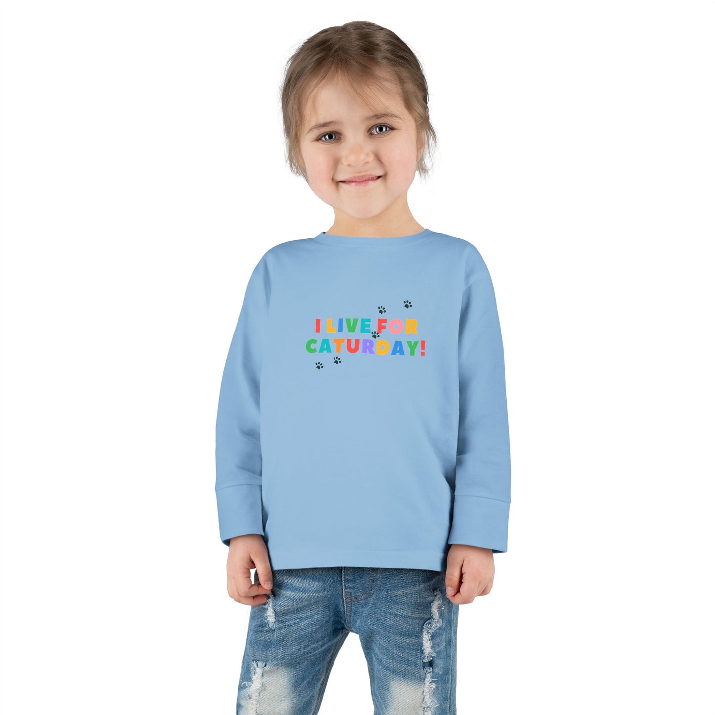 Caturday Toddler Long Sleeve Tee