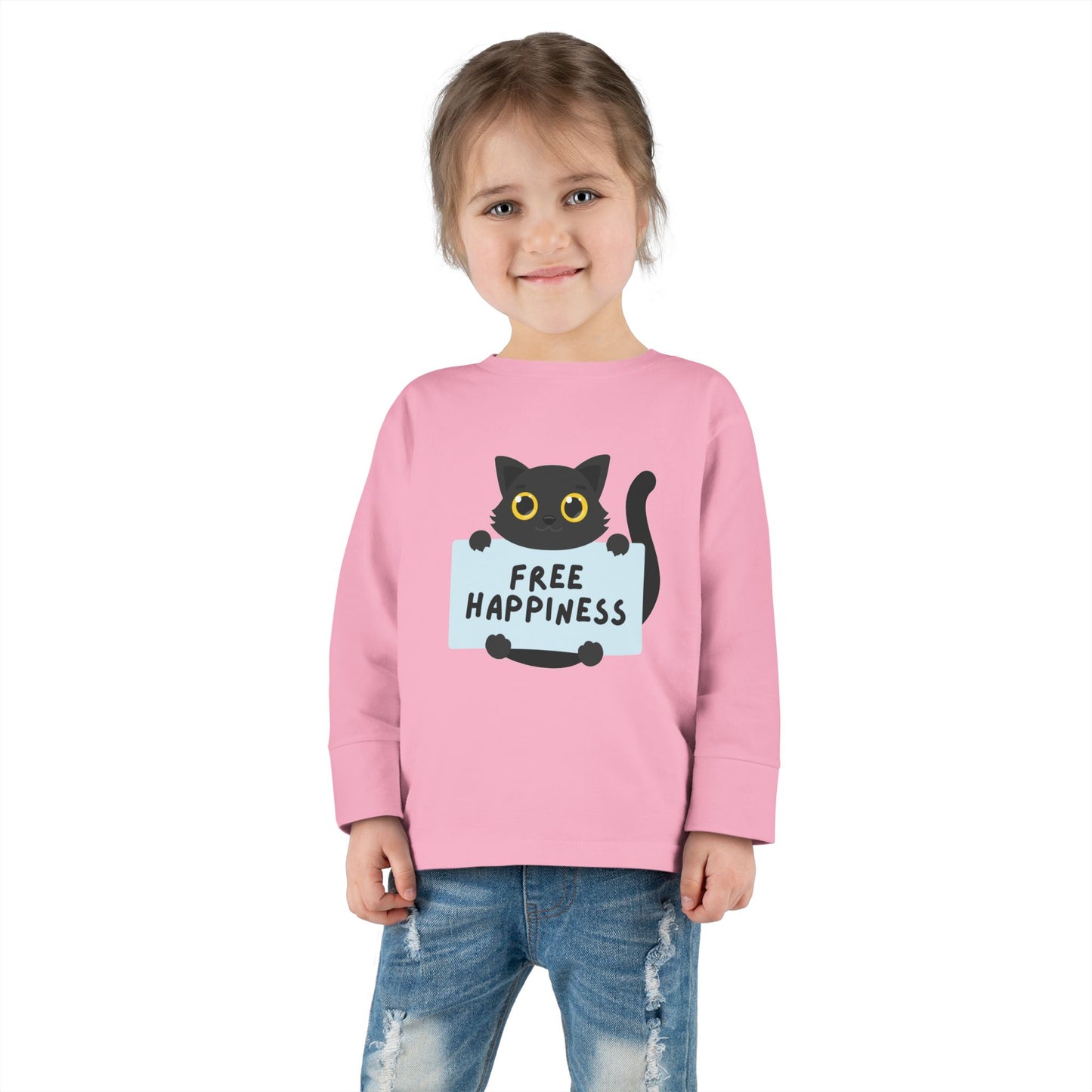Free happiness Toddler Long Sleeve Tee