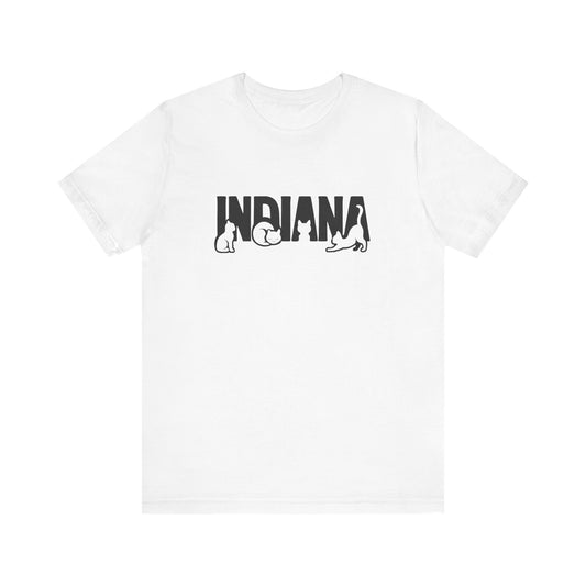 Indiana Cat Letters Unisex Jersey Short Sleeve Tee