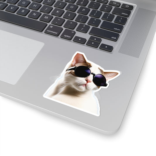 Happy cat a21 - Funny Laptop Decal