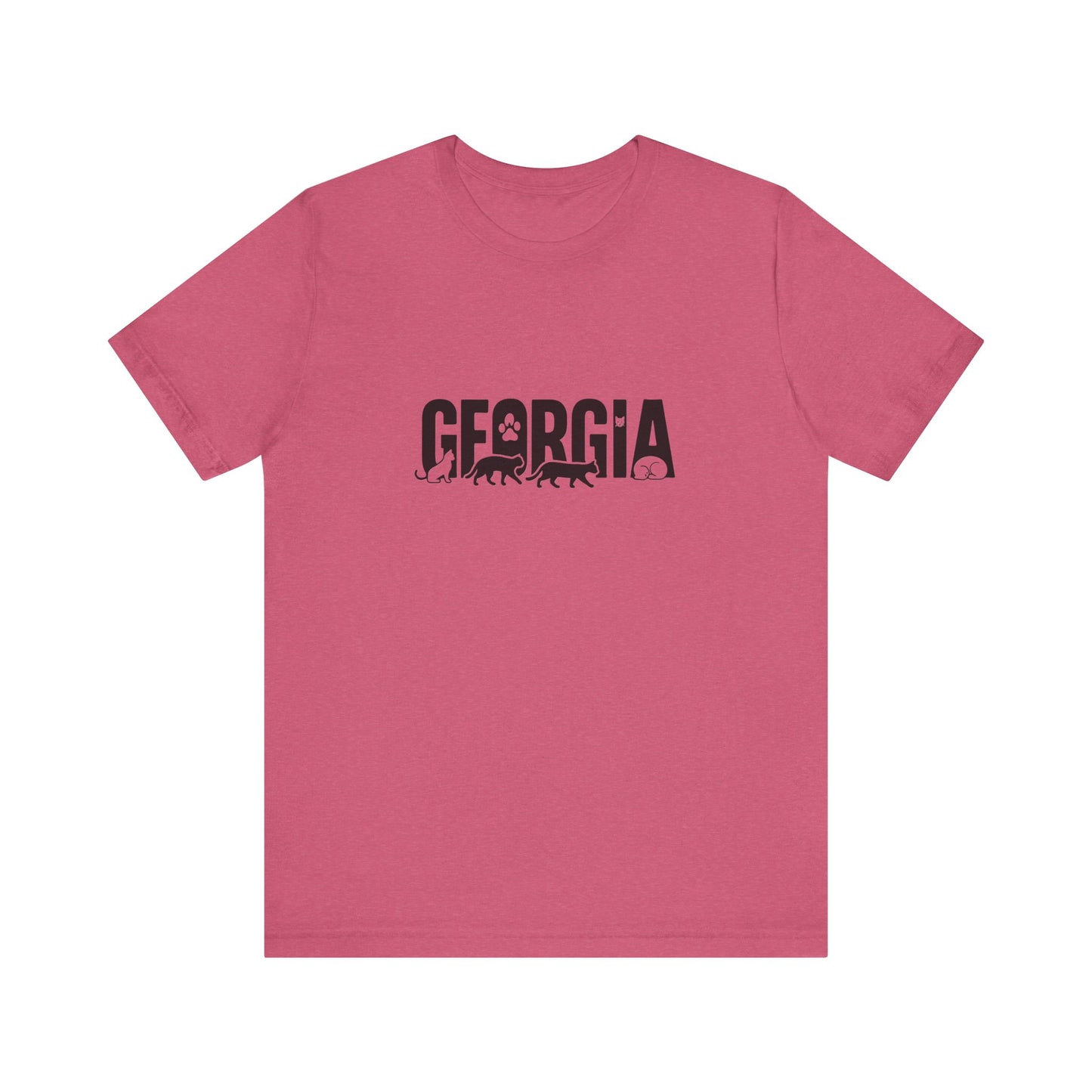 Georgia cat letters Unisex Jersey Short Sleeve Tee