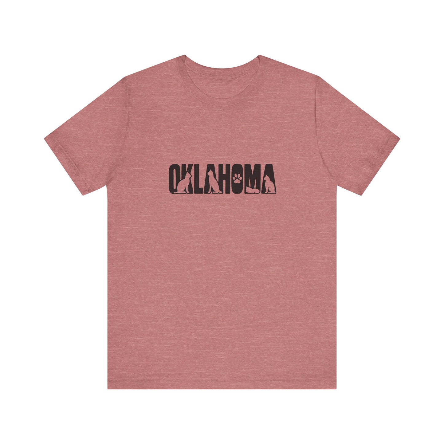 Oklahoma cat letters Unisex Jersey Short Sleeve Tee