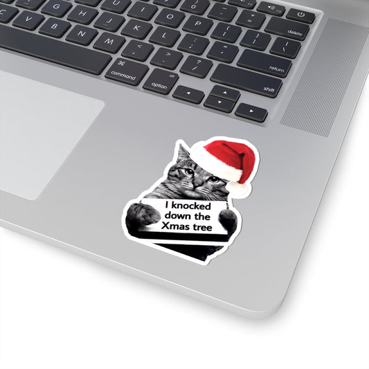 Christmas cat a980 - Laptop Decal