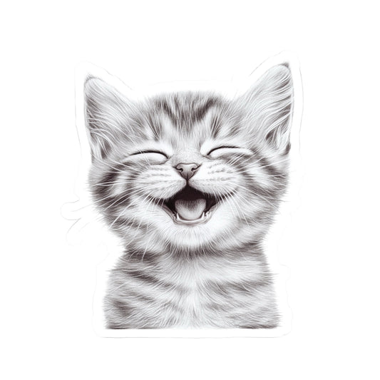 Laughing kitten - Laptop Decal