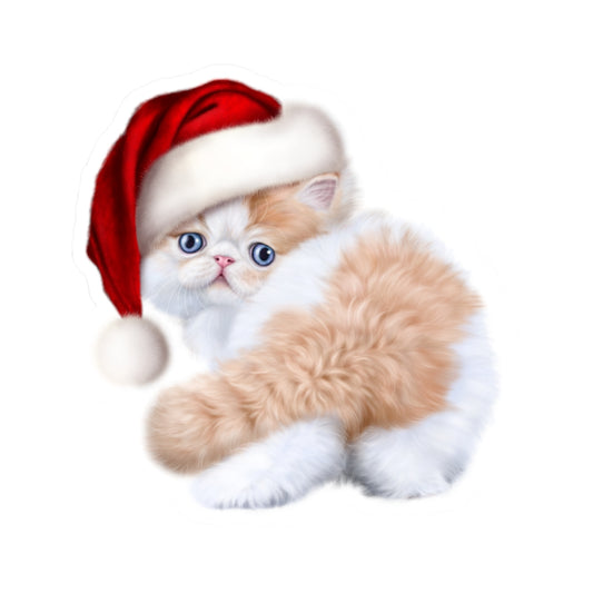 Christmas cat a594 - Laptop Decal