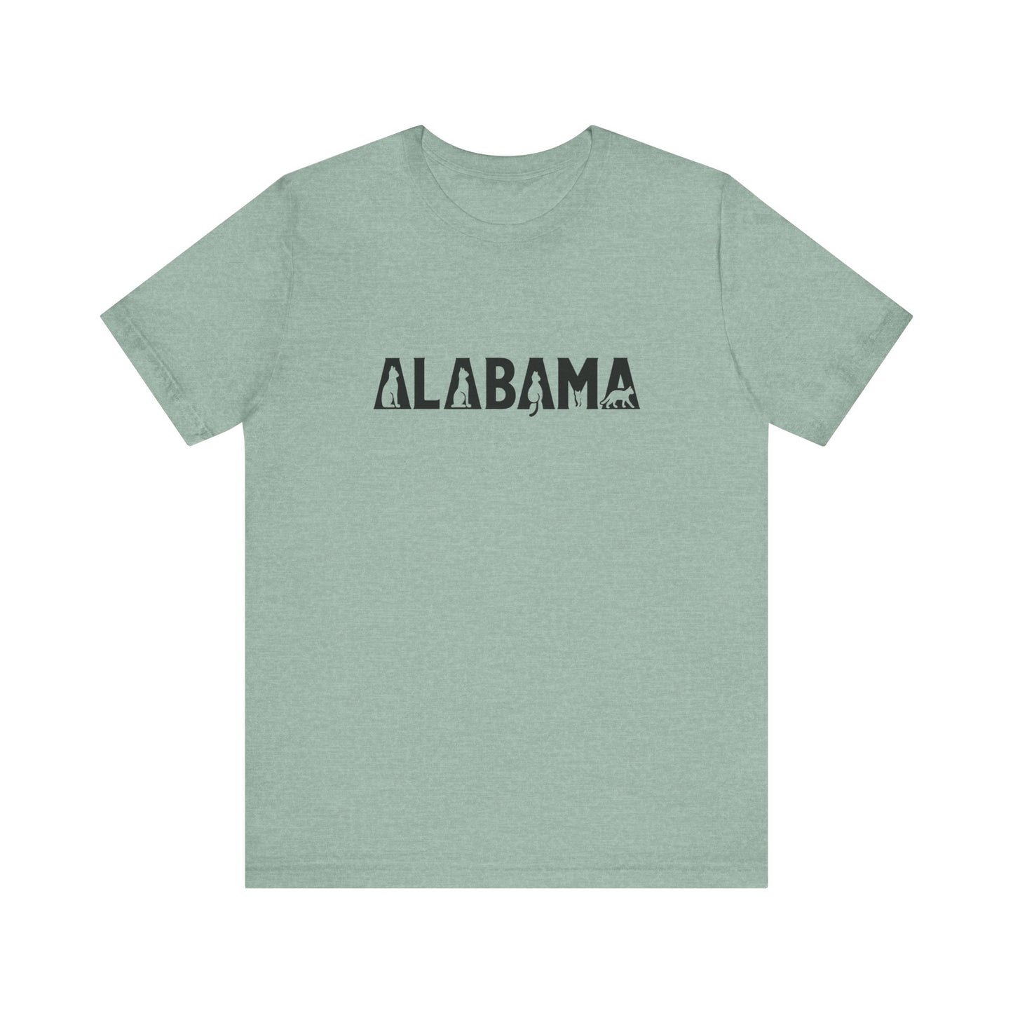 Alabama cat letters Unisex Jersey Short Sleeve Tee