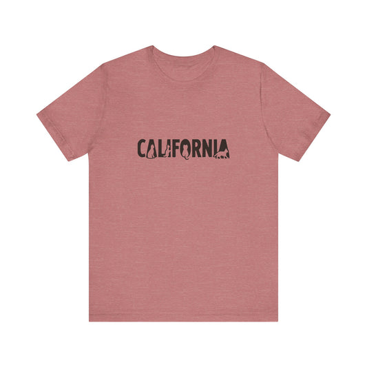 California cat letters Unisex Jersey Short Sleeve Tee