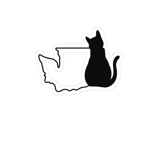 Washington Cat Laptop Decal